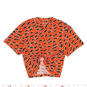 Paco Rabanne Haut Red Flash cutout top